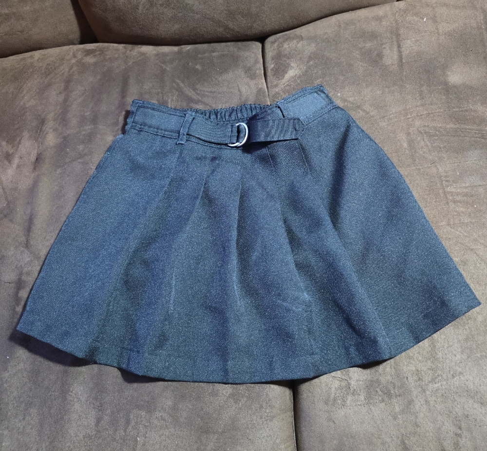 Girls Black Classic Pleated Skort School Uniform